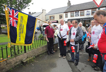 Photo 6  - British Legion Memorial Walk - Standard from Royal British Legion presented at the Memorial